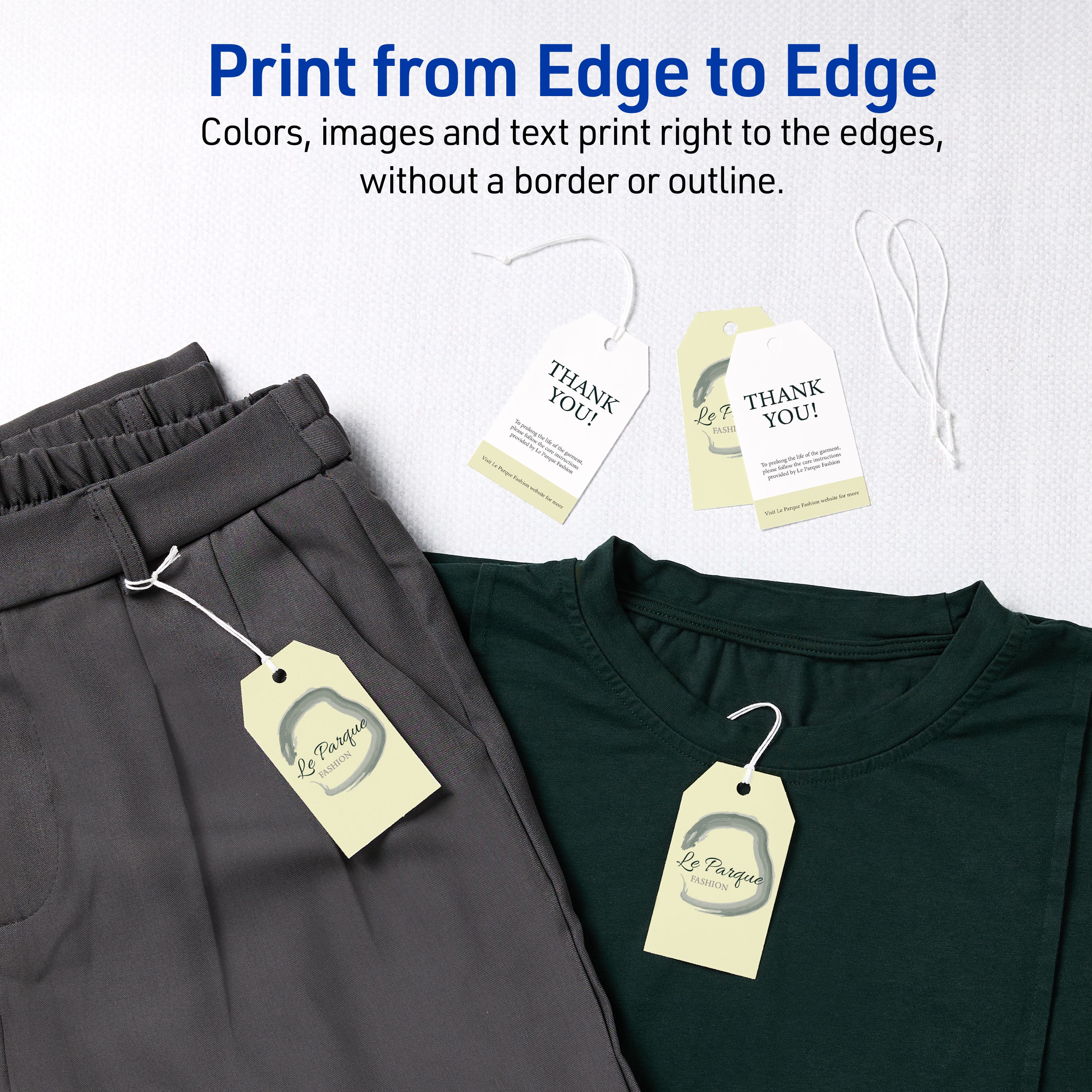 Rectangular Tags with String, 2